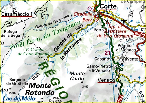 carte corse Corte