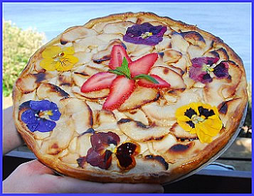 tarte aux poires et fraises